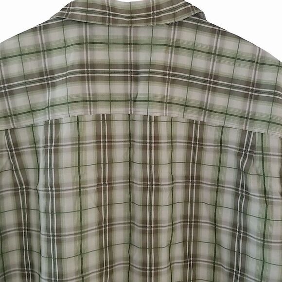Aigle Actimum Green Plaid Short Sleeve shirt sz XL - Picture 6 of 7